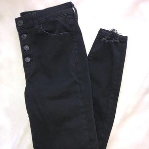 American Eagle cropped black skinny jeans